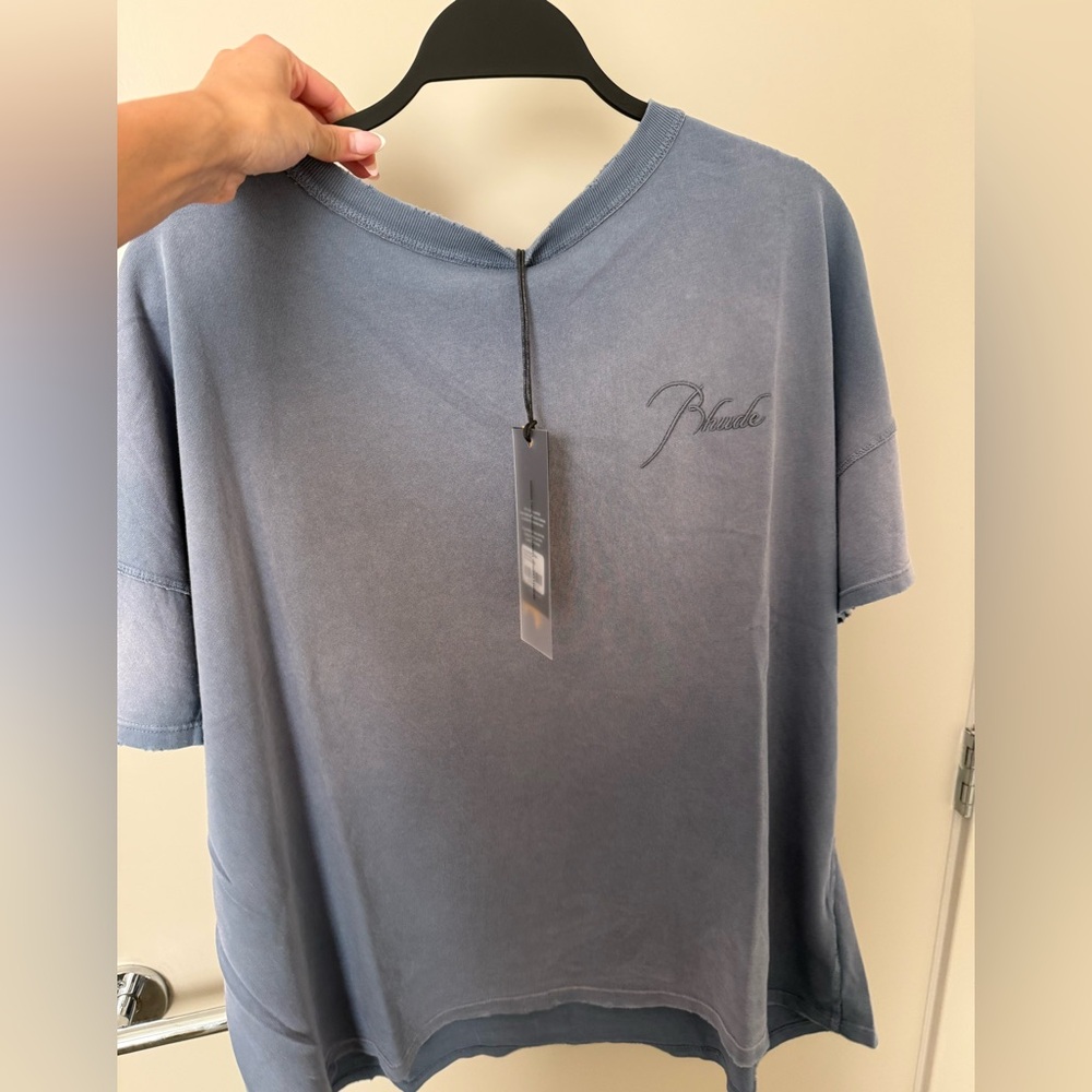 Rhude Faded Blue Short Sleeve Tee